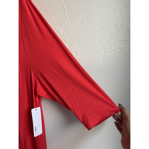 New! Soft Surroundings Size 2X Amelia A-Lie Orange Tunic Top MSRP $89.95 V-Neck - Picture 5 of 9